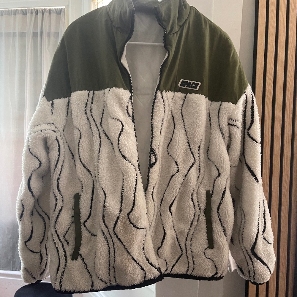Shein Rare fur "SPACE" jacket size L